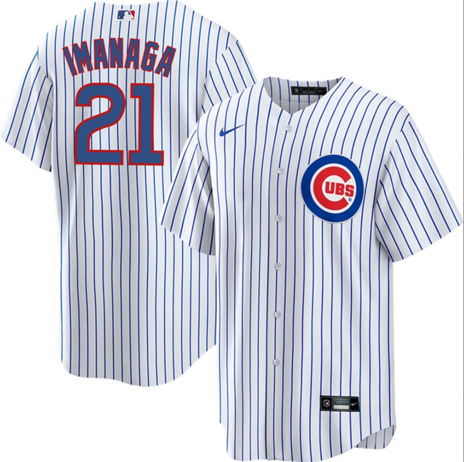 Men's Chicago Cubs #21 Shōta Imanaga White Cool Base Stitched Baseball Jersey